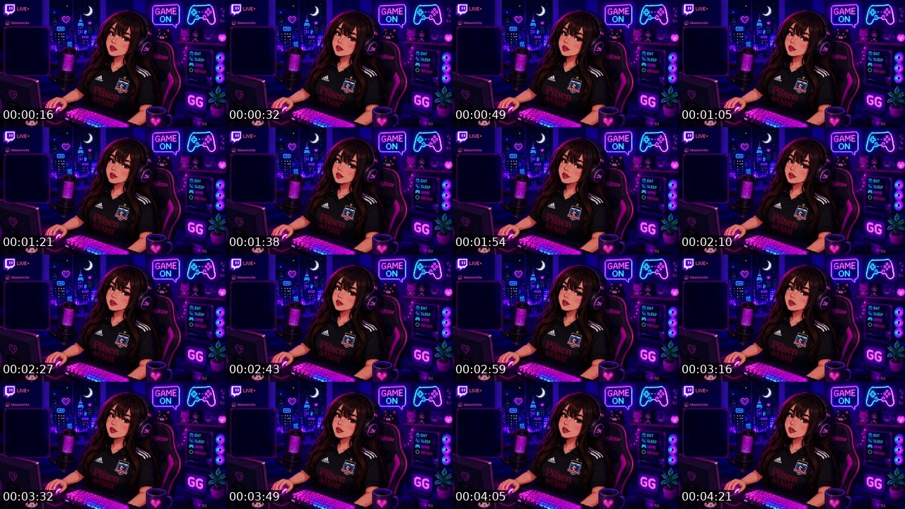 Contact-sheet preview of blooomcita's Twitch recording