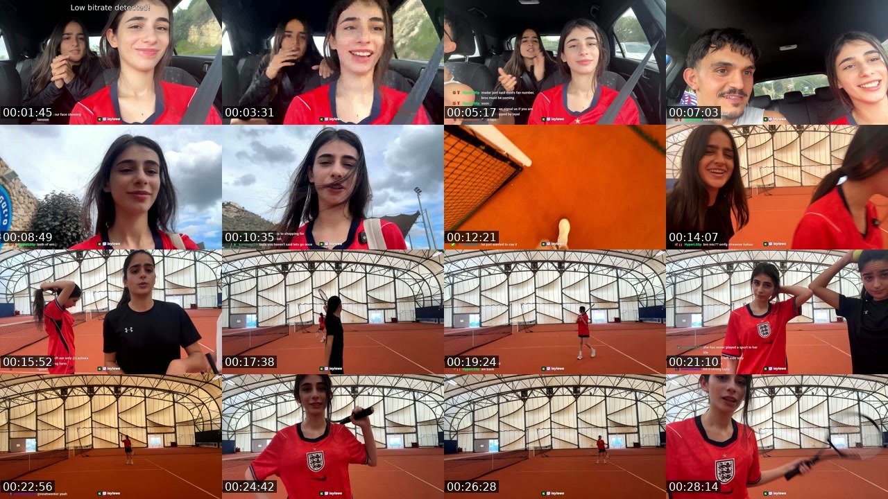 Contact-sheet preview of Laylawa's Twitch recording
