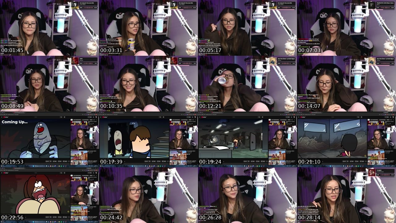 Contact-sheet preview of cazelise's Twitch recording