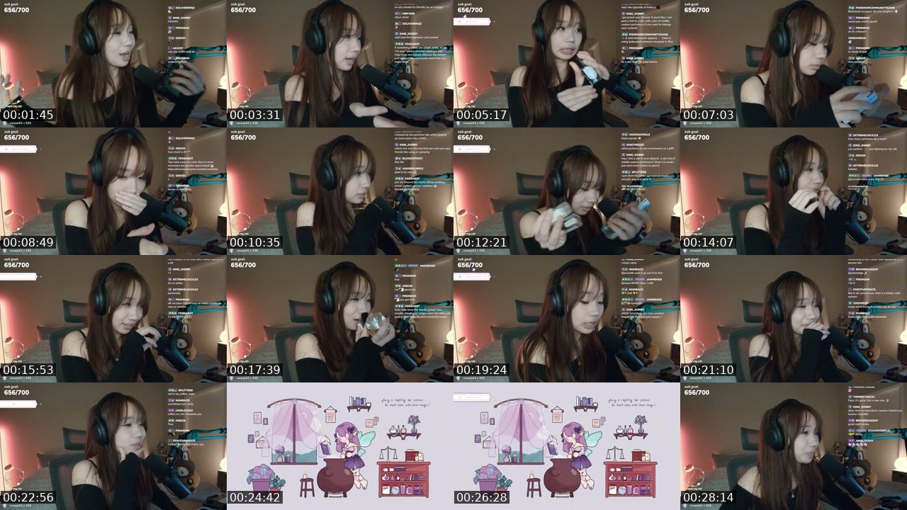 Contact-sheet preview of fairywink's Twitch recording