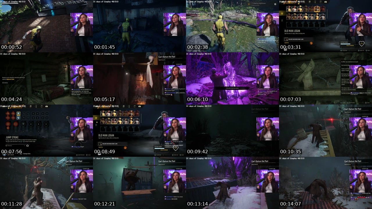 Contact-sheet preview of BriiCosplays's Twitch recording