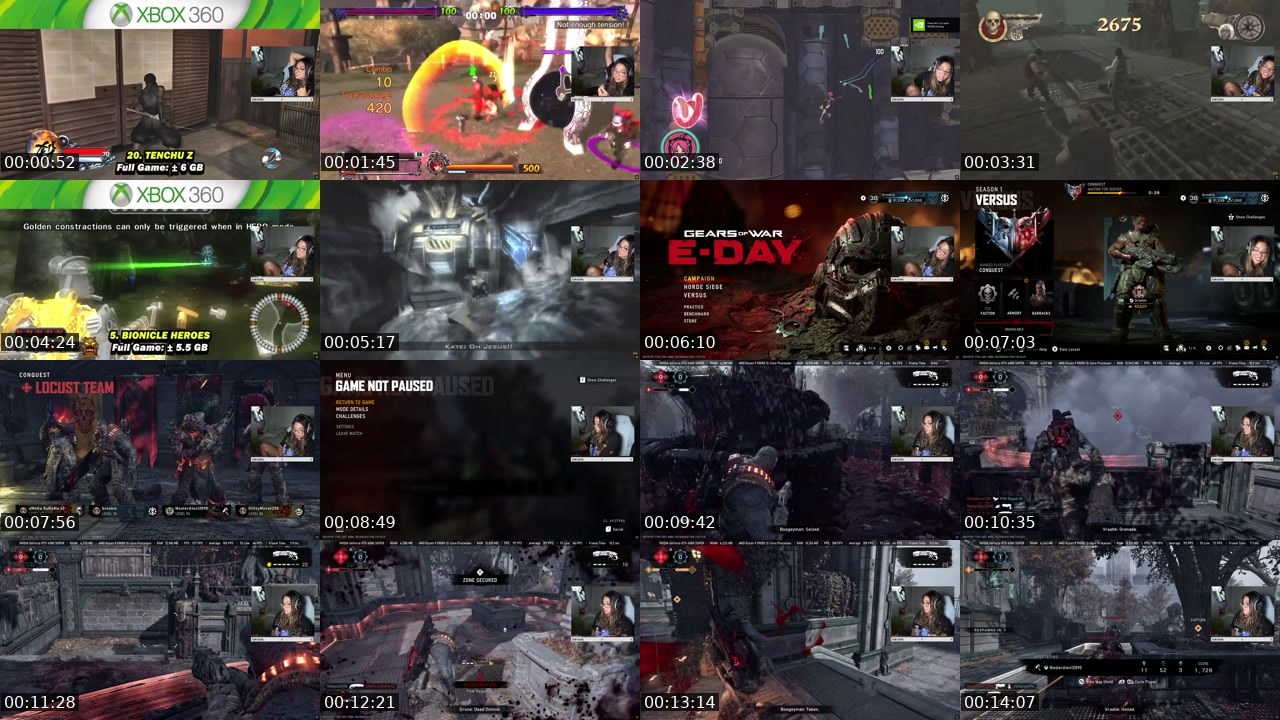 Contact-sheet preview of brookestreamz's Twitch recording