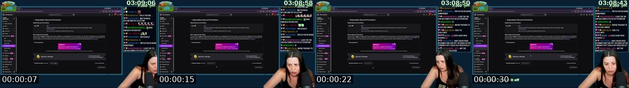 Contact-sheet preview of Kaceytron's Twitch recording