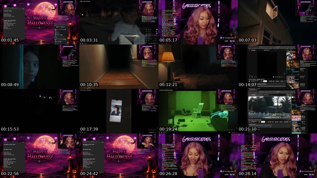 Contact-sheet preview of GRRRCEDES's Twitch recording