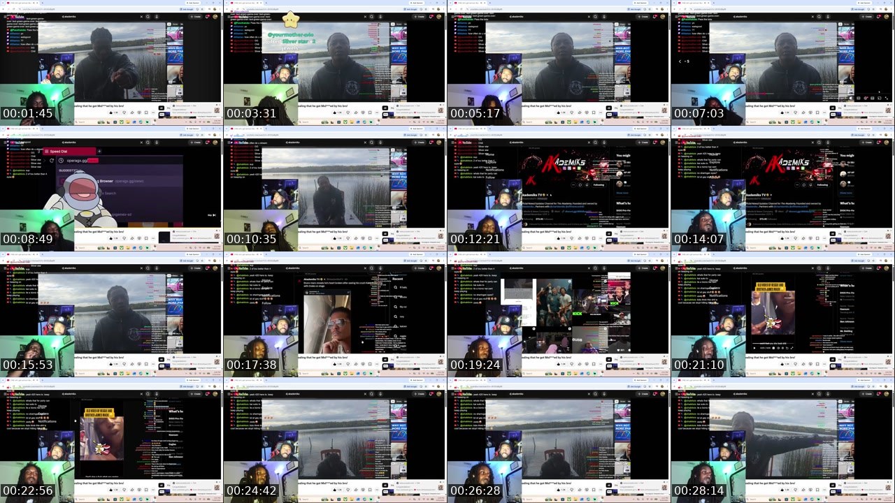 Contact-sheet preview of CodeChill504's Twitch recording