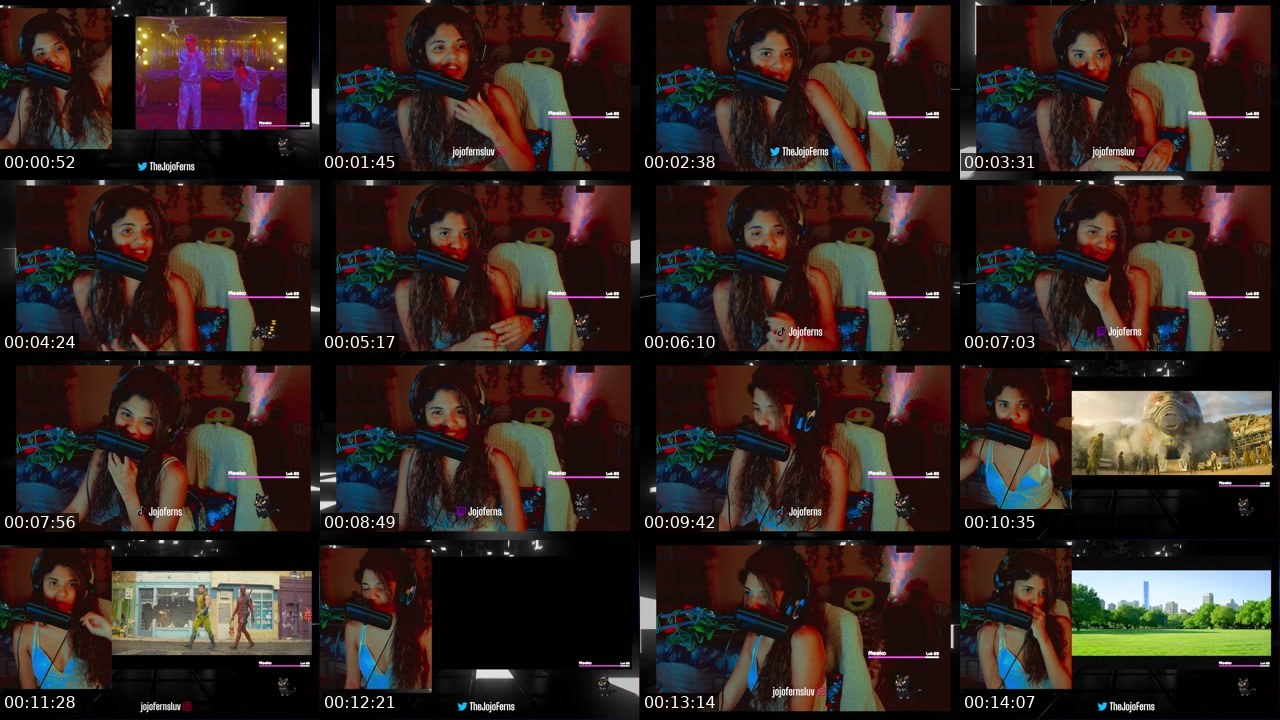 Contact-sheet preview of Jojoferns's Twitch recording