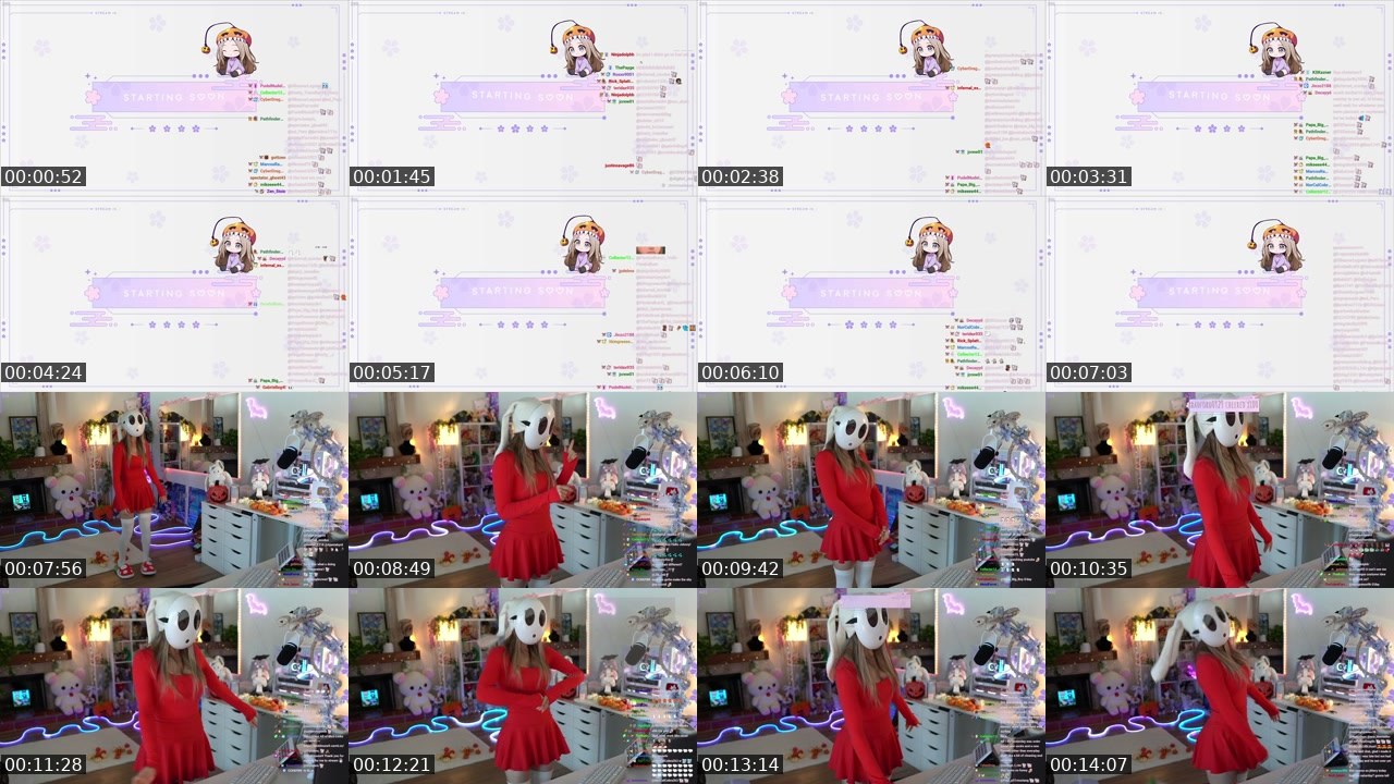 Contact-sheet preview of BluKitsune9's Twitch recording