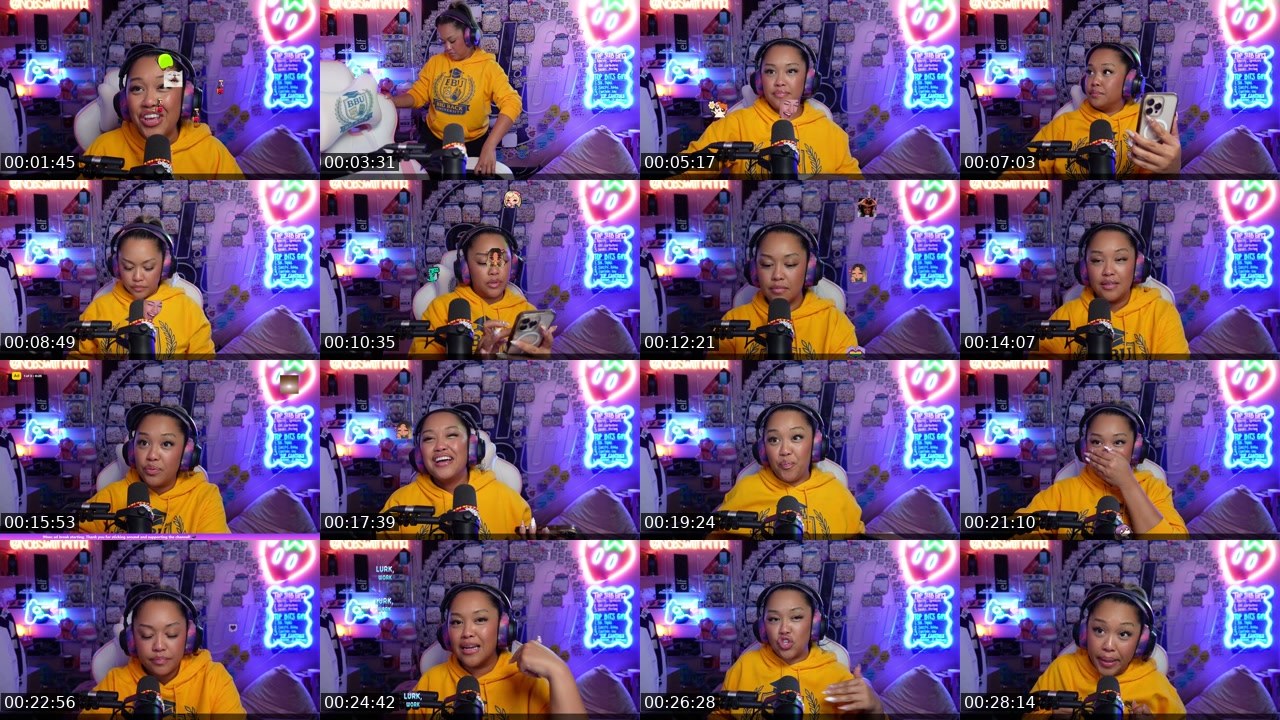 Contact-sheet preview of NoBSwithAnna's Twitch recording