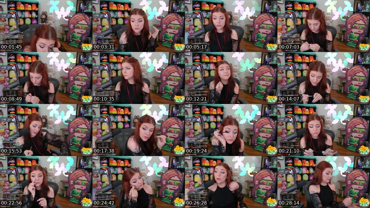 Contact-sheet preview of Cahlaflour's Twitch recording