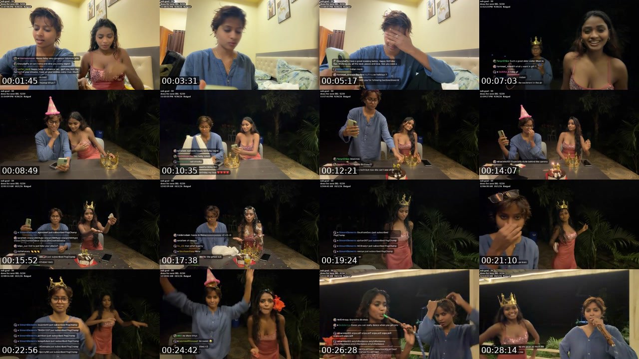 Contact-sheet preview of shaviwoo's Twitch recording