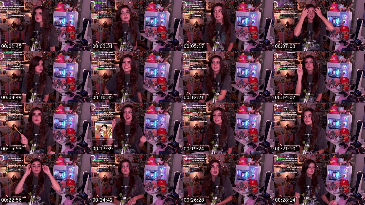 Contact-sheet preview of ARUUU's Twitch recording