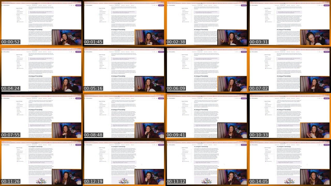 Contact-sheet preview of AlexandraBlonker's Twitch recording