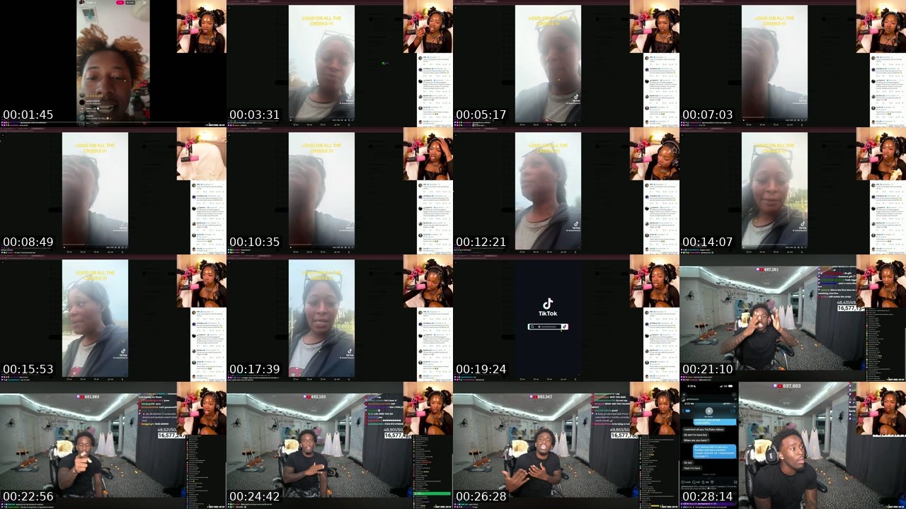 Contact-sheet preview of Cutegunz's Twitch recording