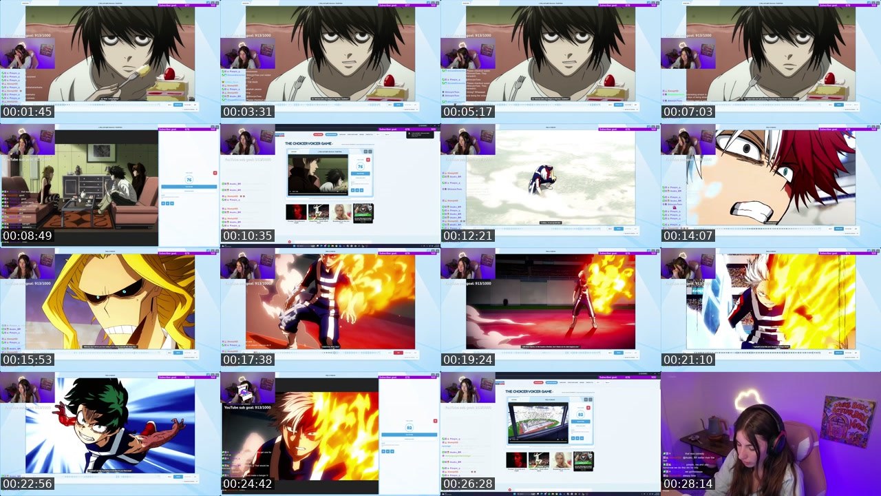 Contact-sheet preview of blipR6's Twitch recording