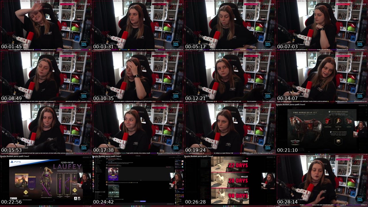 Contact-sheet preview of Mullersie's Twitch recording