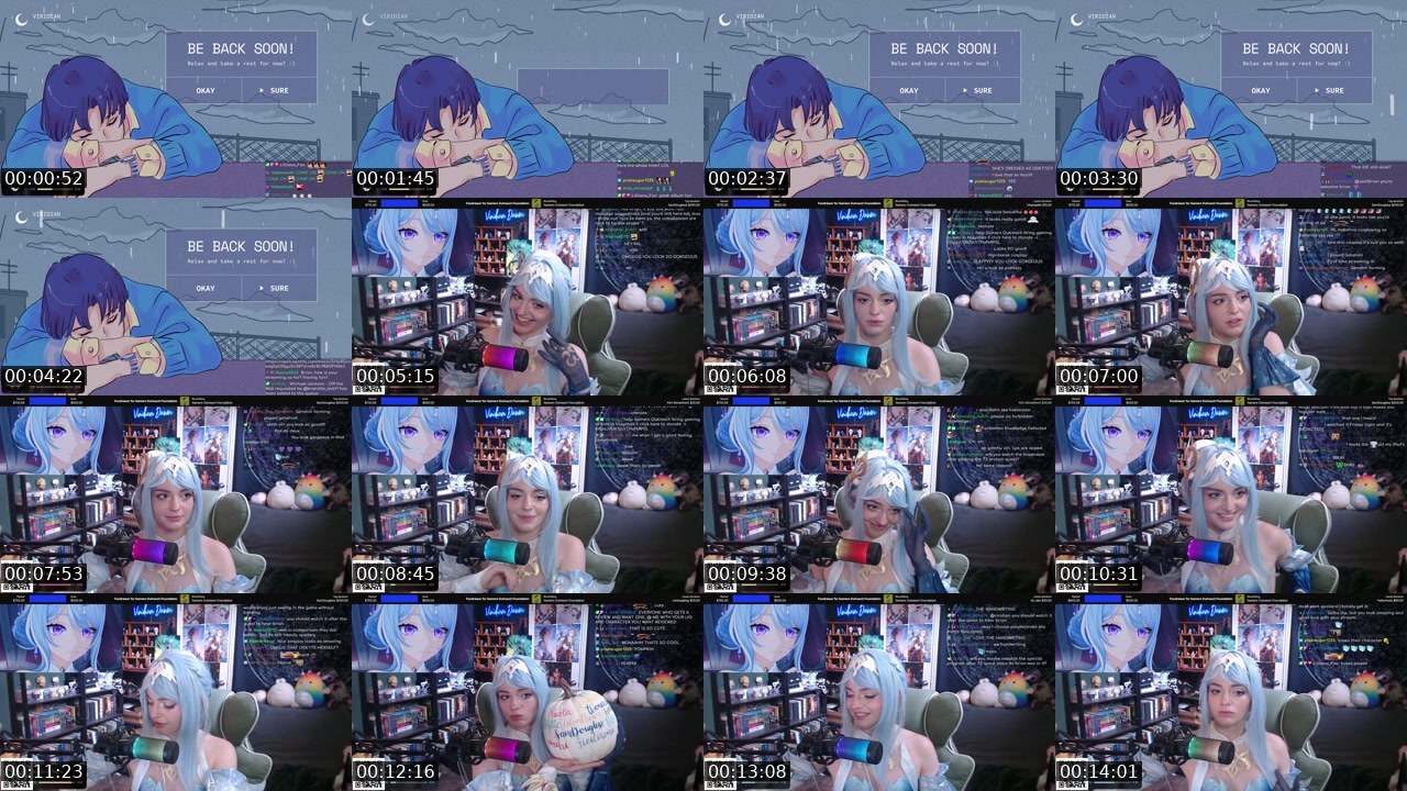 Contact-sheet preview of viridian's Twitch recording