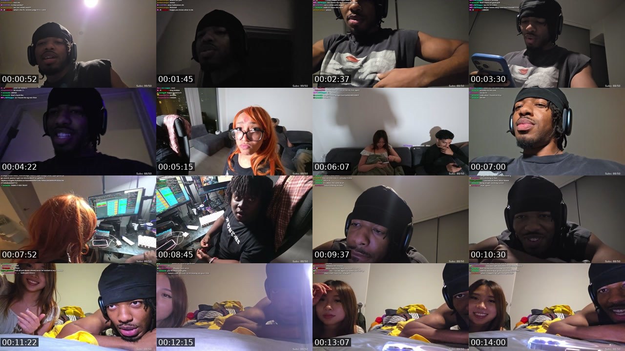 Contact-sheet preview of drxidz's Twitch recording