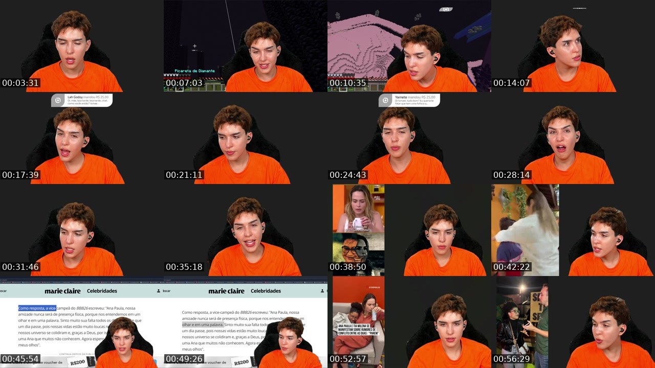 Contact-sheet preview of ISMEIOW's Twitch recording