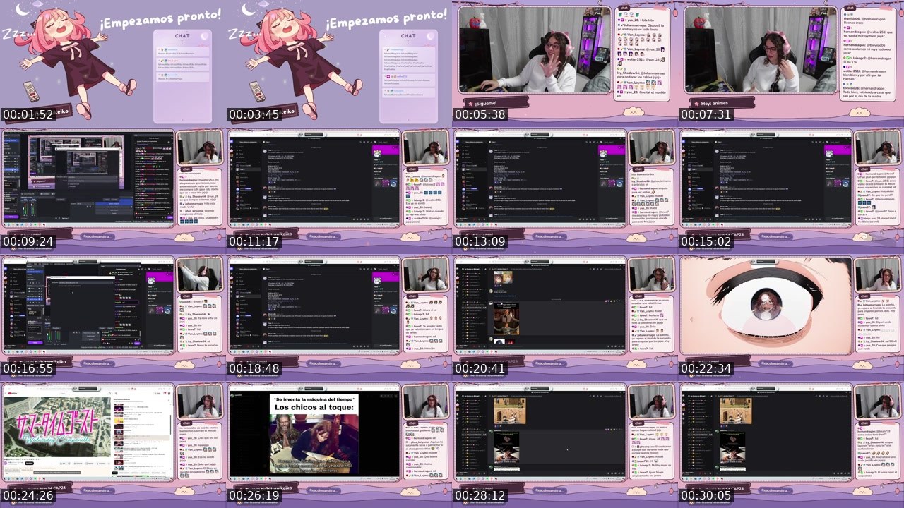 Contact-sheet preview of hitomikeiko's Twitch recording