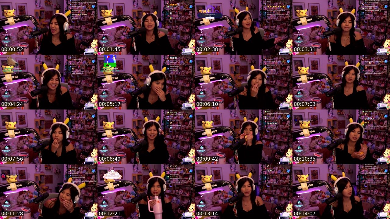 Contact-sheet preview of TiffachuFTW's Twitch recording