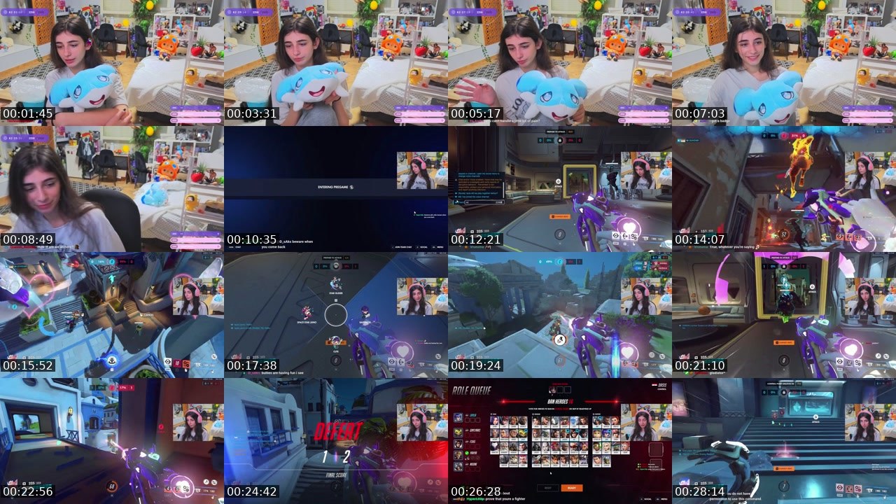 Contact-sheet preview of Laylawa's Twitch recording