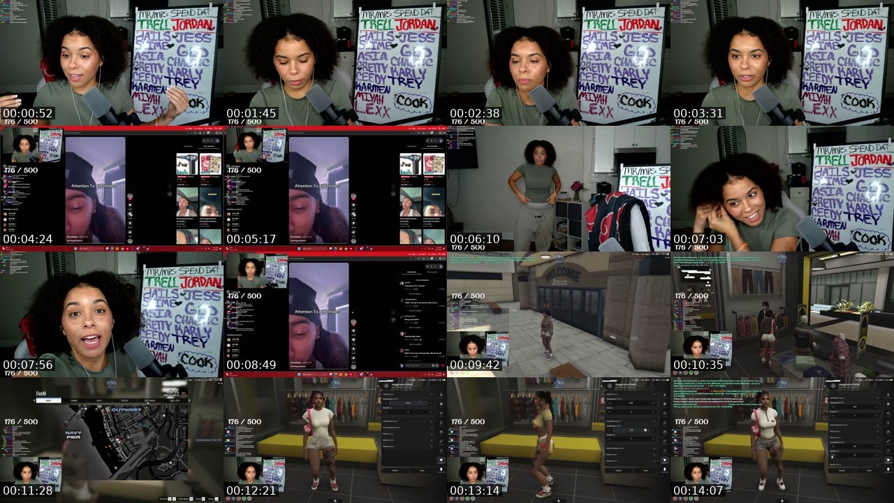 Contact-sheet preview of amg_butter's Twitch recording