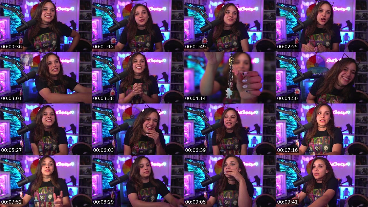 Contact-sheet preview of BriiCosplays's Twitch recording