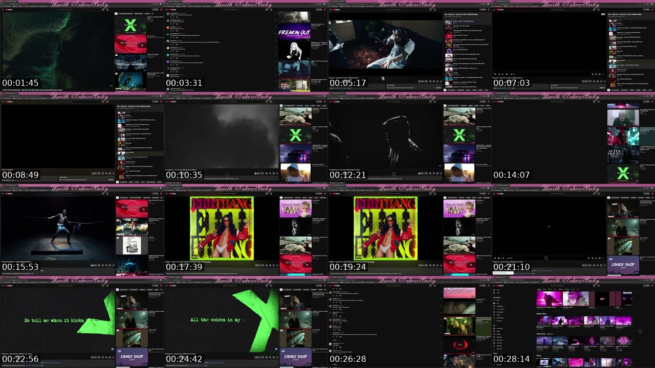 Contact-sheet preview of inkerzbaby's Twitch recording