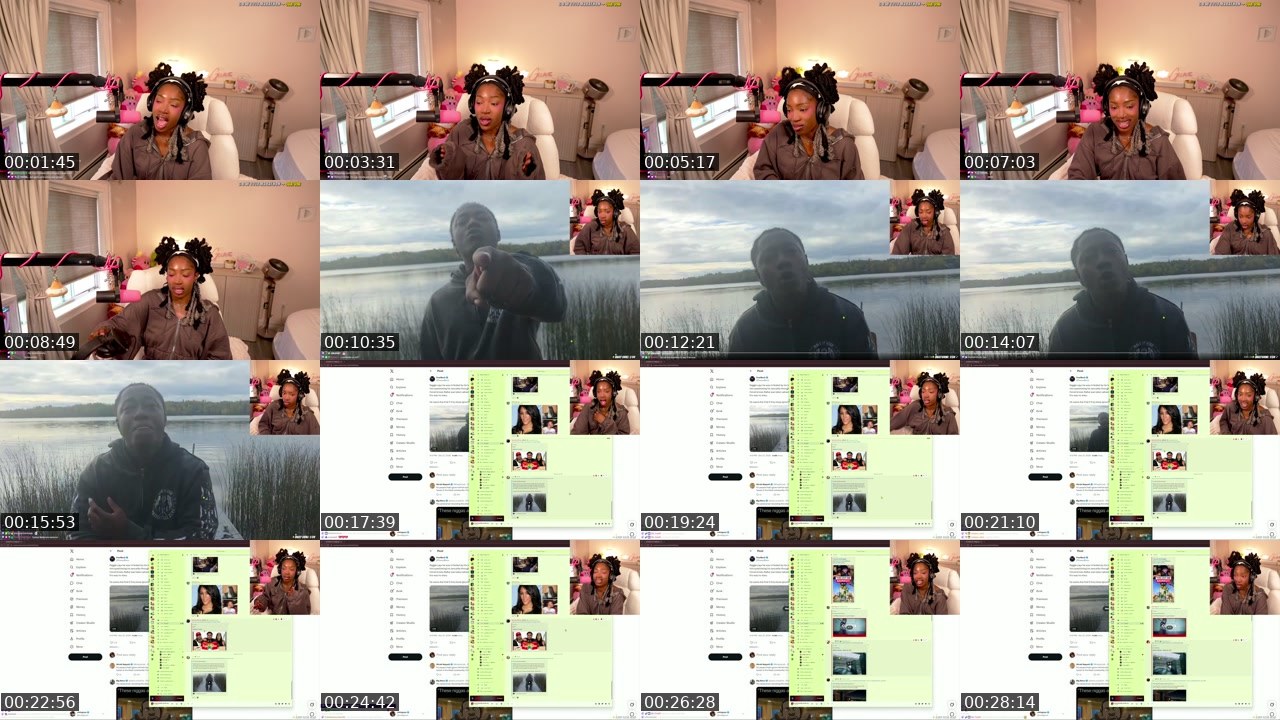 Contact-sheet preview of Cutegunz's Twitch recording