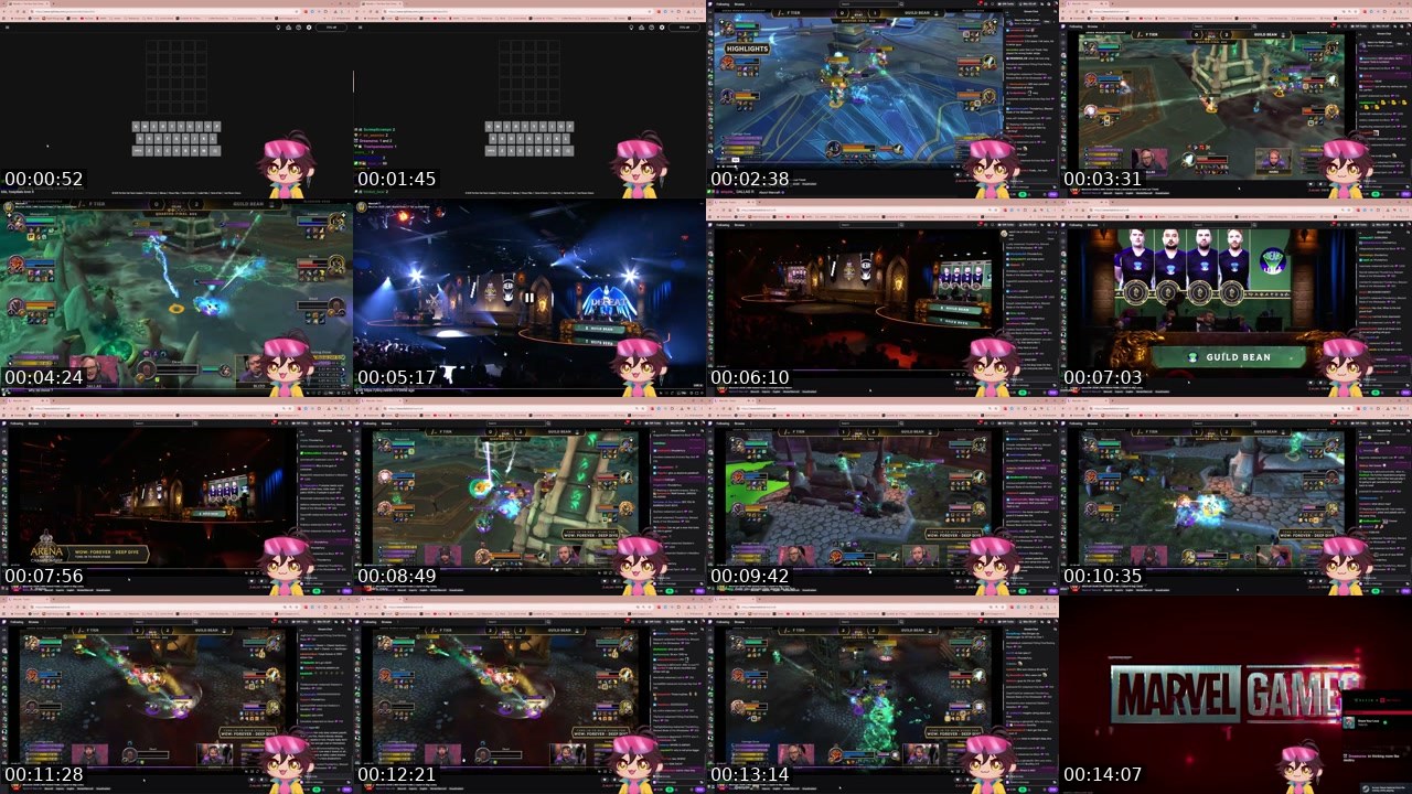 Contact-sheet preview of aramori's Twitch recording