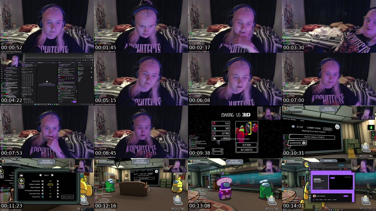 Contact-sheet preview of suhmuri's Twitch recording