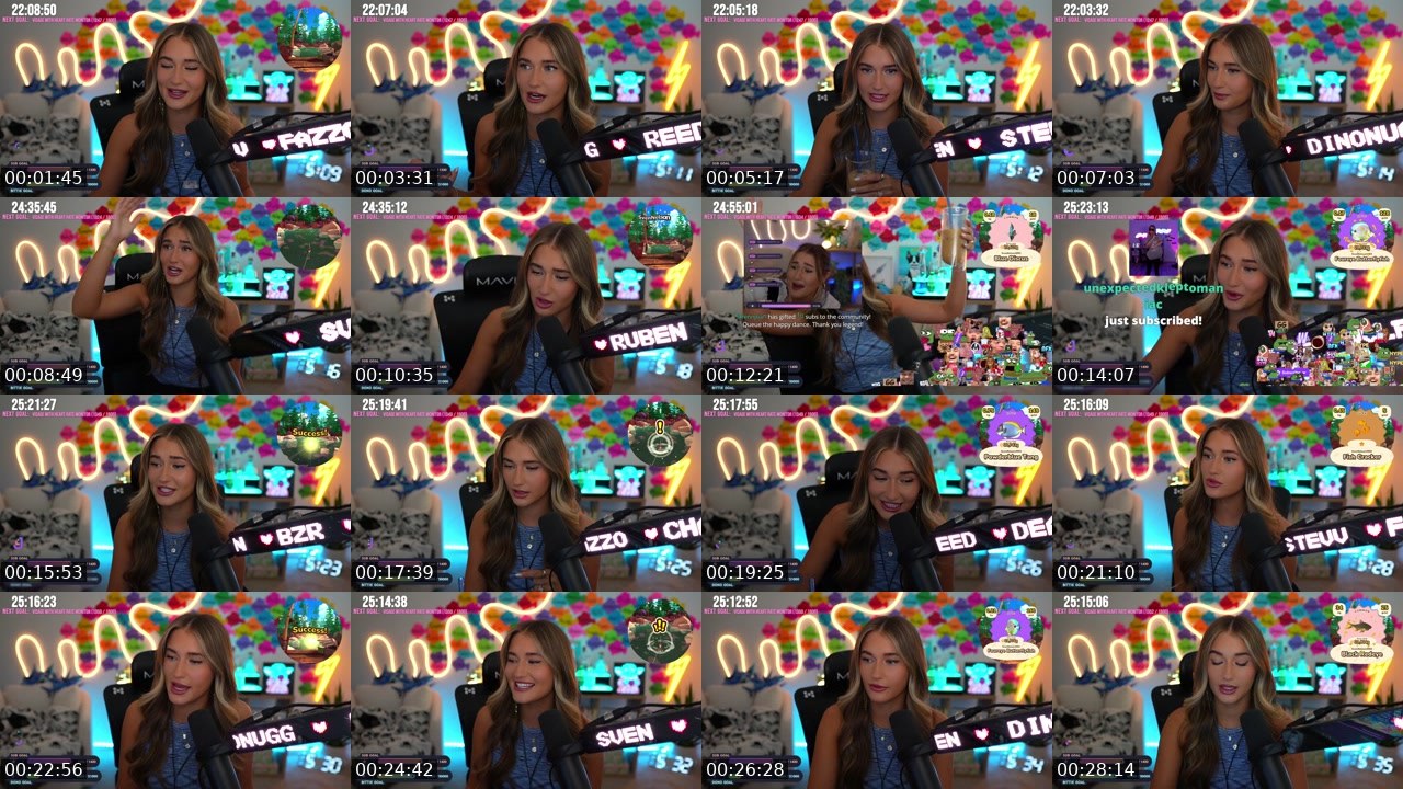 Contact-sheet preview of Jennah's Twitch recording