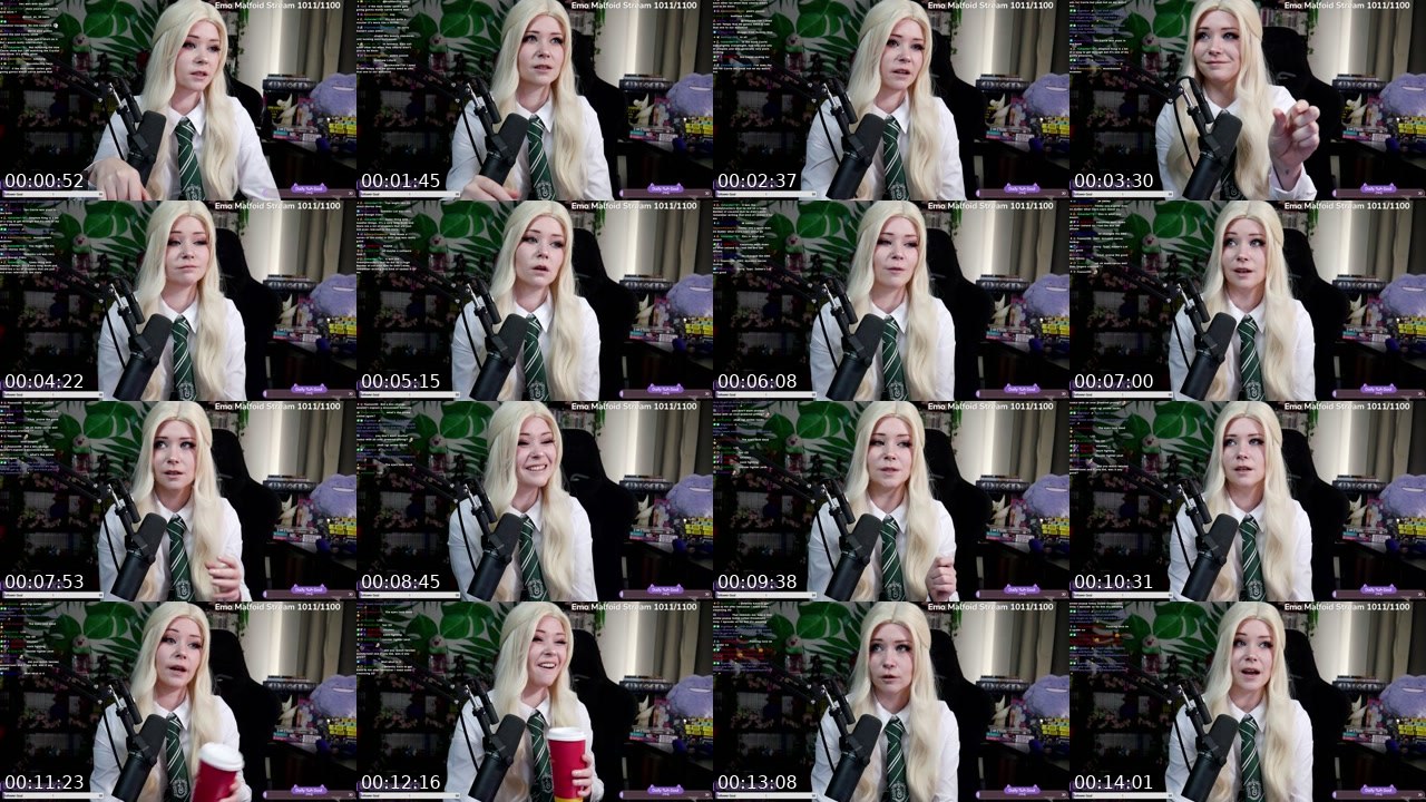 Contact-sheet preview of ClaRawrrXD's Twitch recording