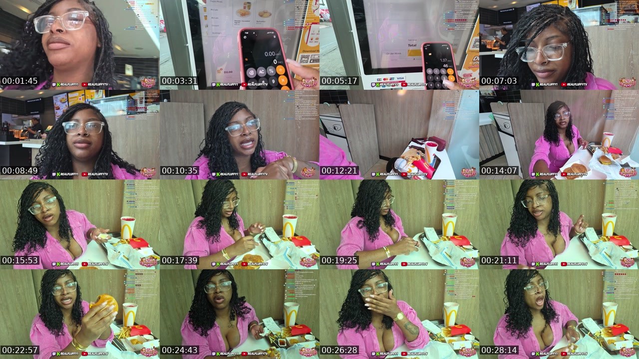 Contact-sheet preview of RealFluffy1's Twitch recording