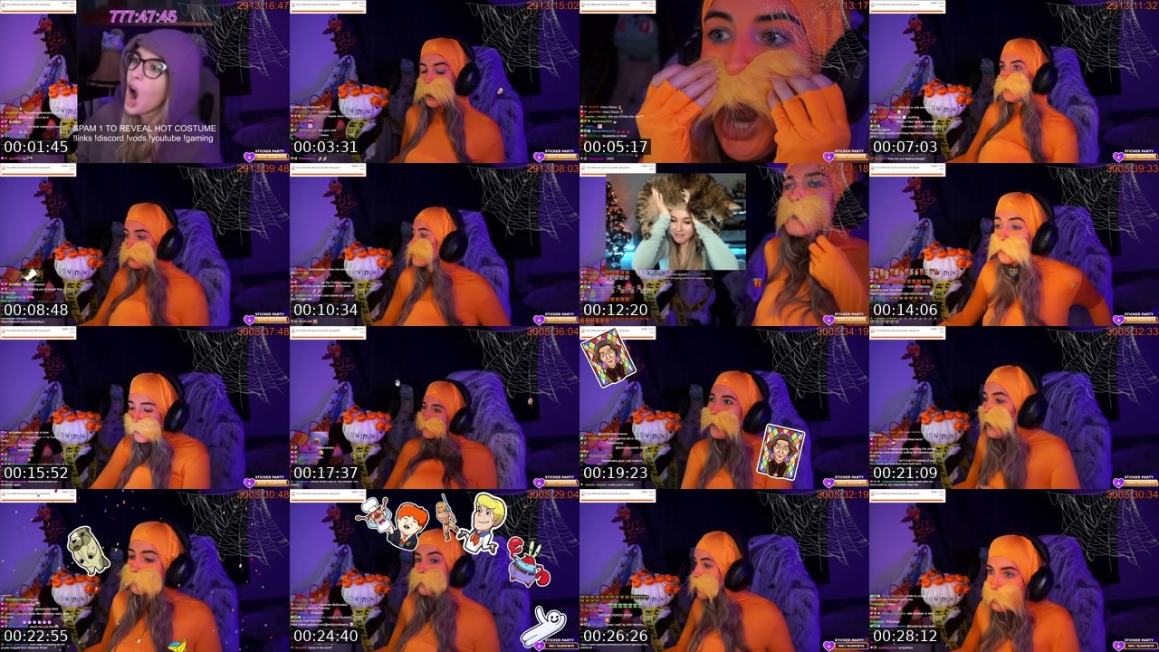 Contact-sheet preview of Emilycc's Twitch recording