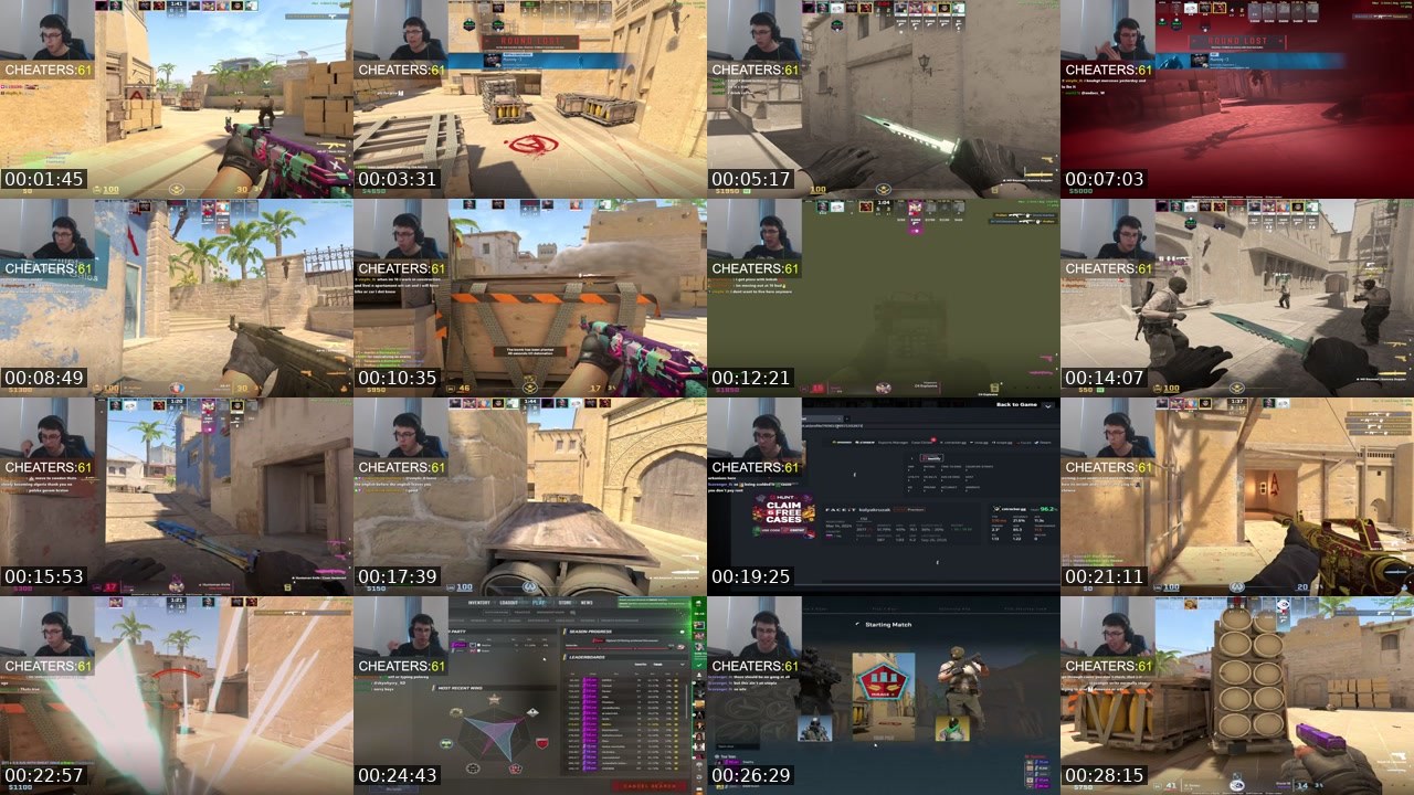 Contact-sheet preview of ItzMellonCS's Twitch recording