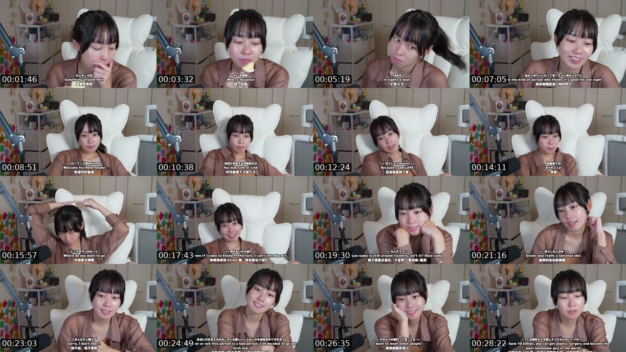Contact-sheet preview of まるごとみかん's Twitch recording