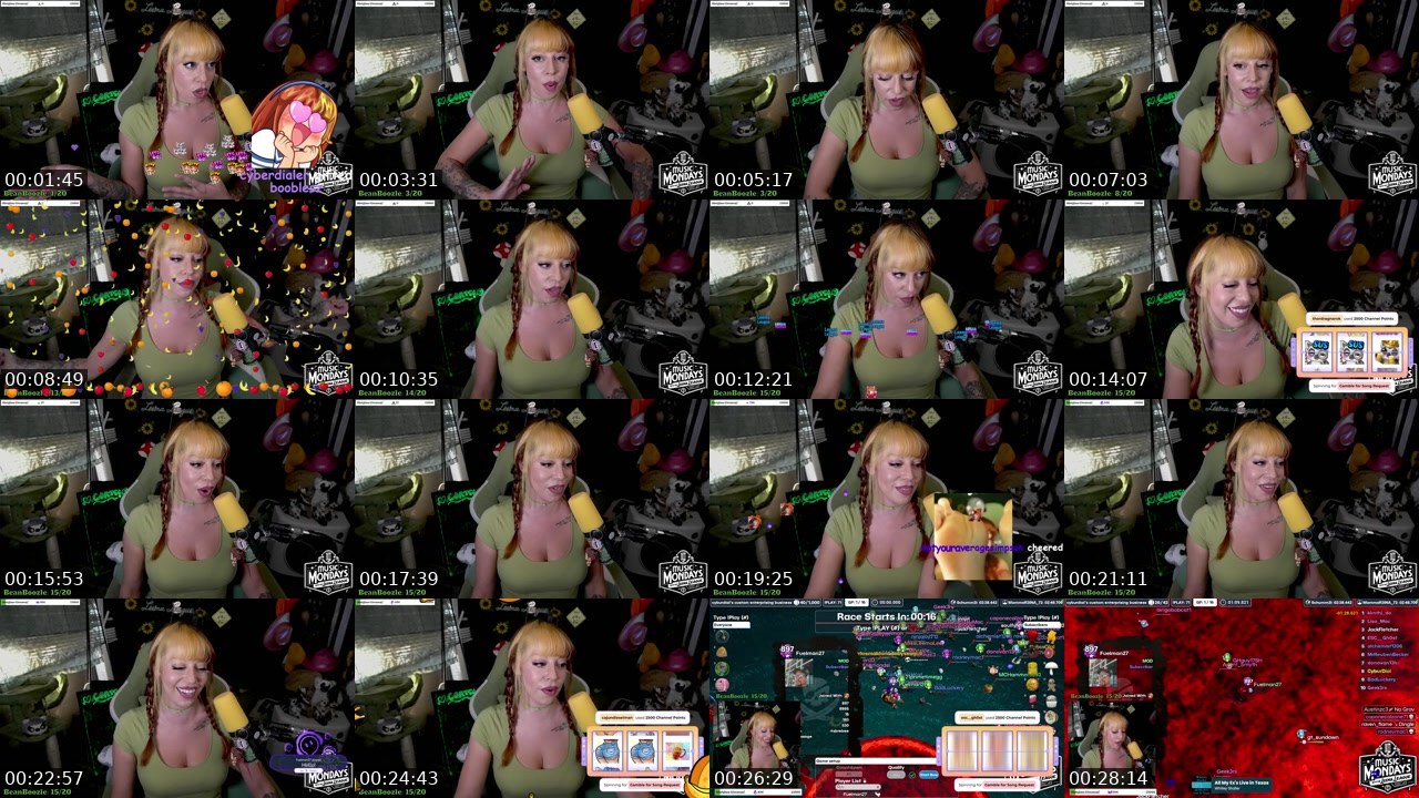 Contact-sheet preview of MissLeemaLee's Twitch recording