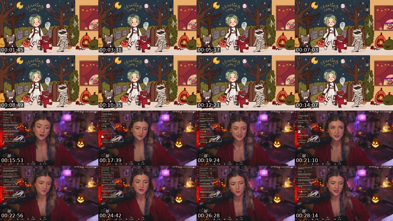 Contact-sheet preview of maisy's Twitch recording