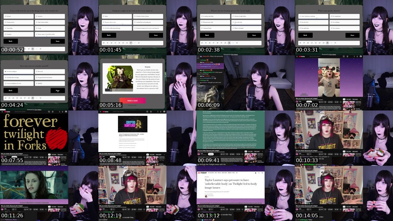 Contact-sheet preview of MafiaJinx's Twitch recording