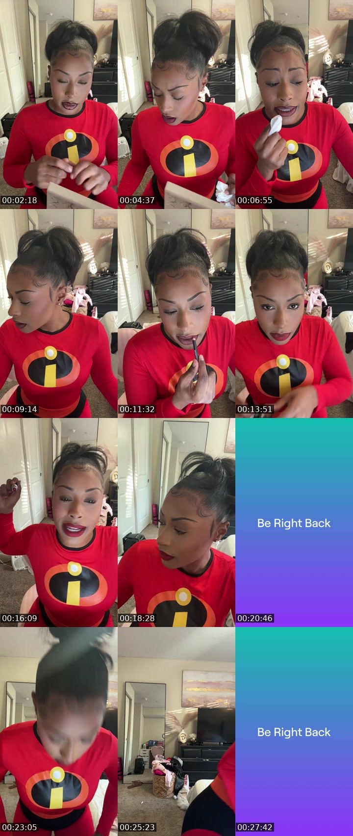 Contact-sheet preview of xziyahdiamond's Twitch recording