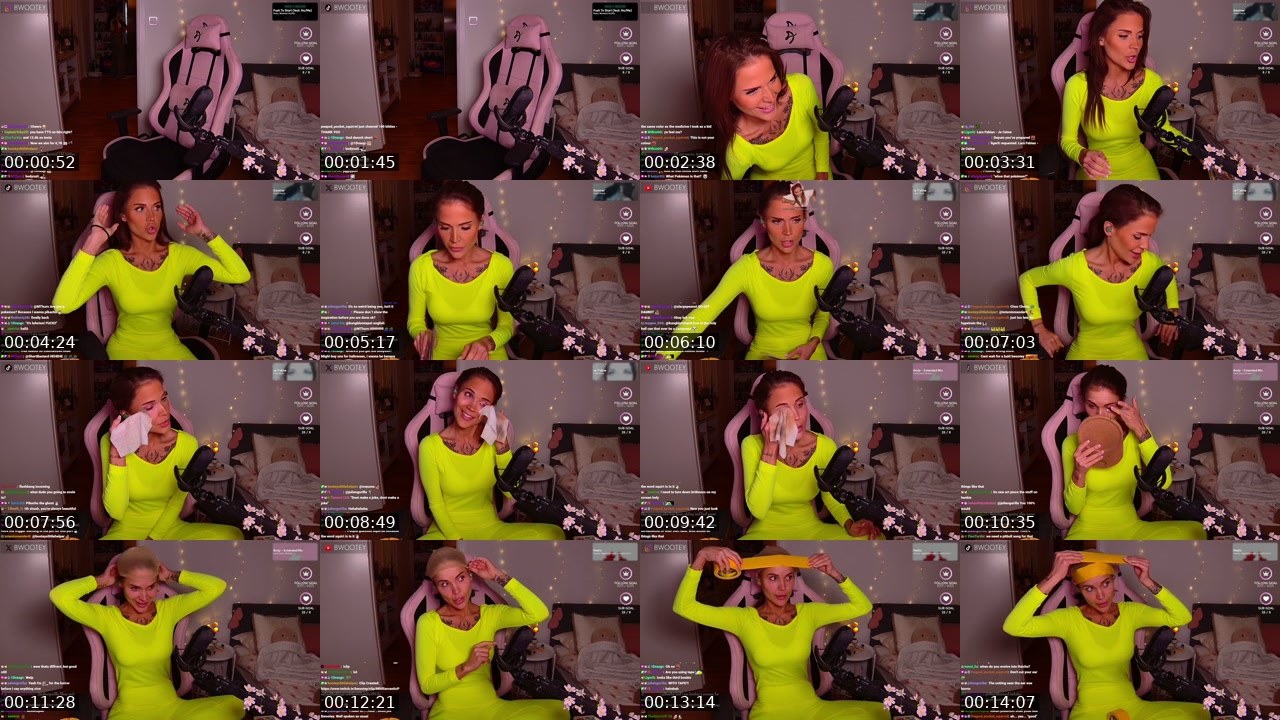 Contact-sheet preview of Bwootey's Twitch recording