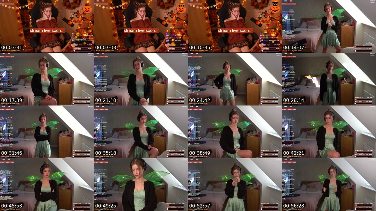 Contact-sheet preview of mira004's Twitch recording