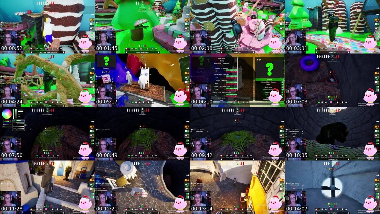 Contact-sheet preview of TayRae's Twitch recording