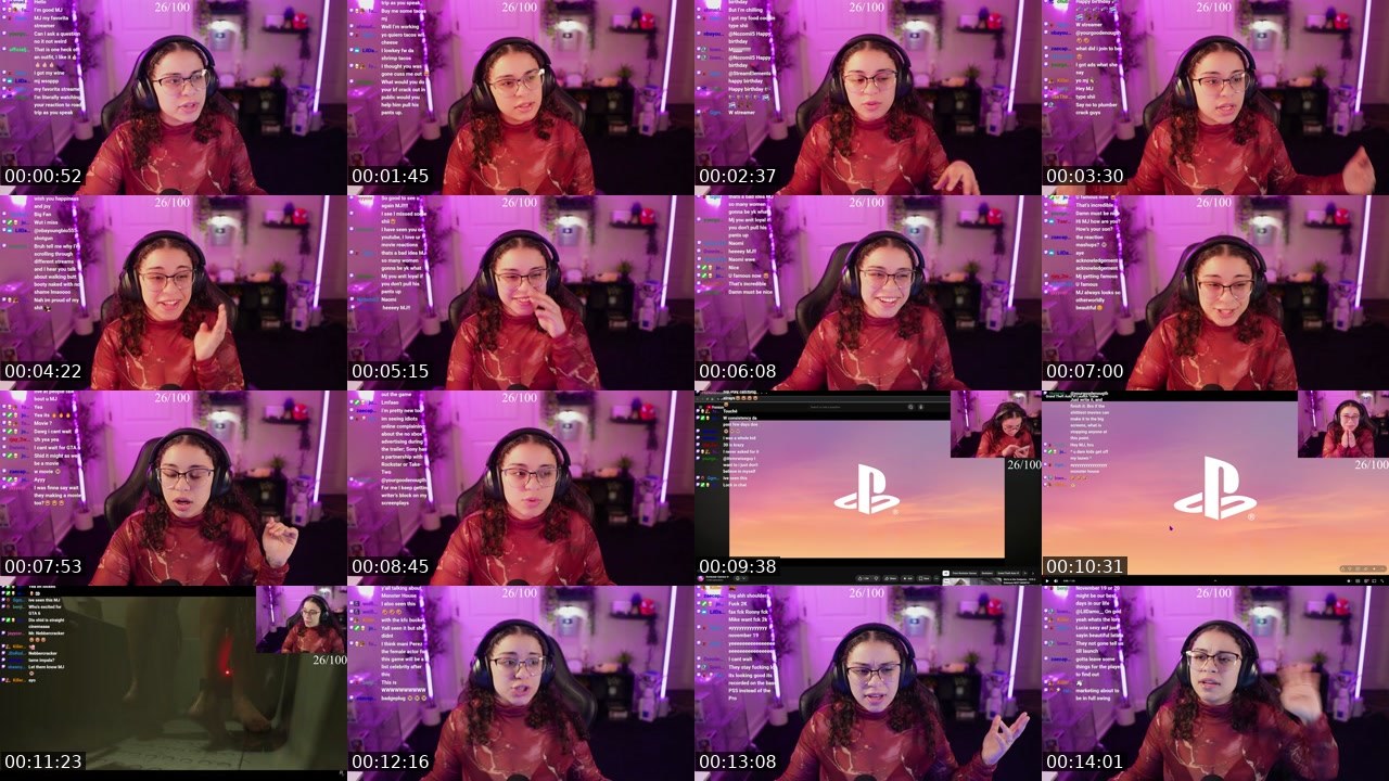 Contact-sheet preview of mjwithoutspiderman's Twitch recording