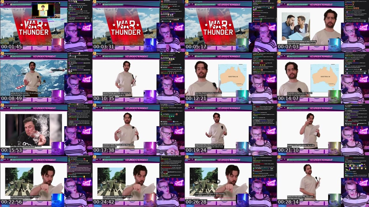 Contact-sheet preview of neurodetergent's Twitch recording