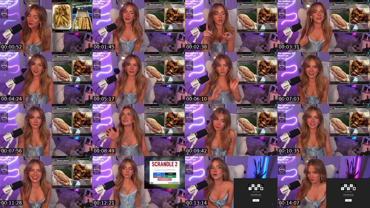 Contact-sheet preview of lunatic's Twitch recording