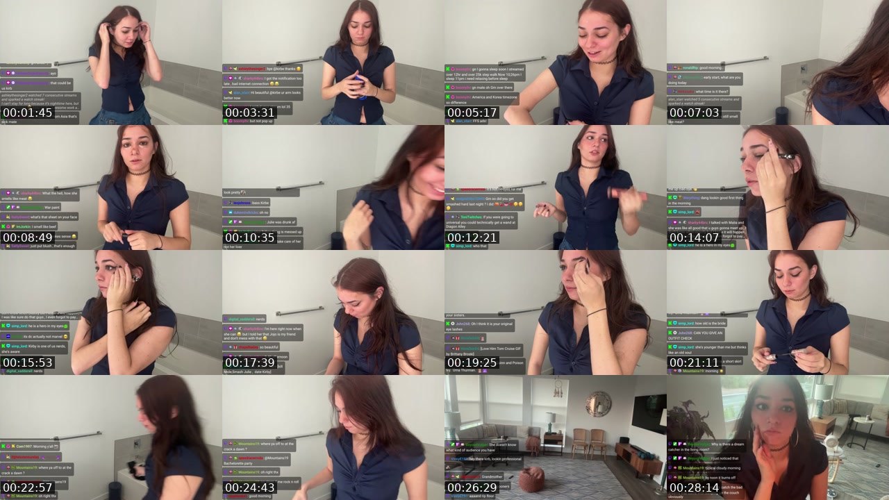Contact-sheet preview of Kirbe's Twitch recording
