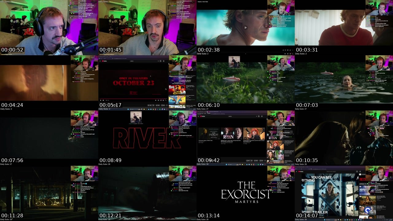 Contact-sheet preview of cochard's Twitch recording