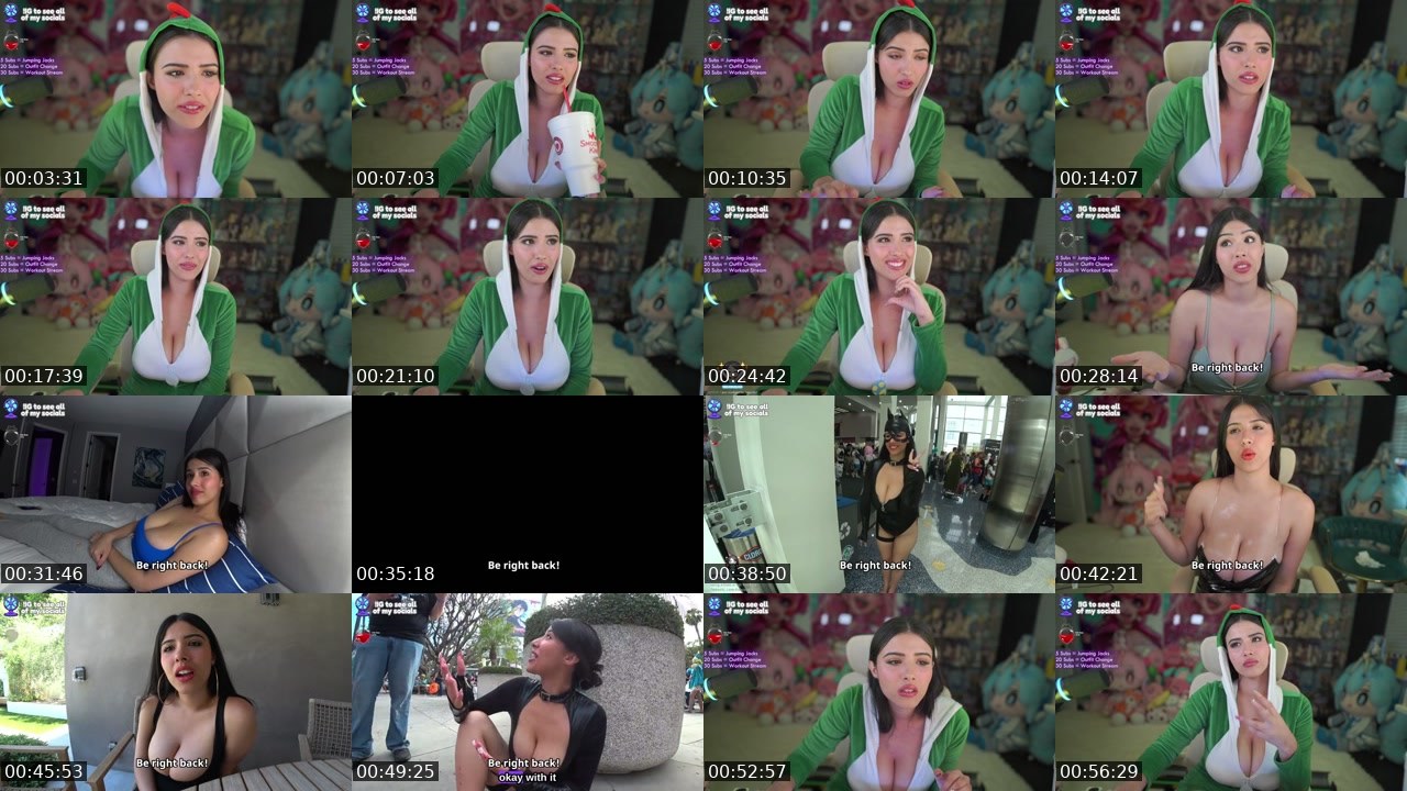 Contact-sheet preview of StrawberryTabby's Twitch recording